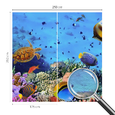 Mural de pared con estampado hermoso con motivo de arrecife de coral