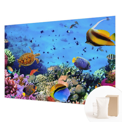 Mural de pared con estampado hermoso con motivo de arrecife de coral