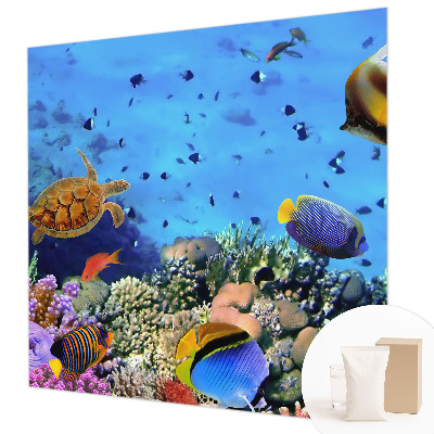 Mural de pared con estampado hermoso con motivo de arrecife de coral