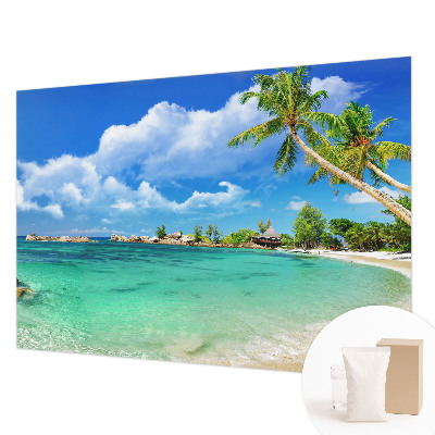 Papel mural texturado decorativo con diseño de paraíso tropical