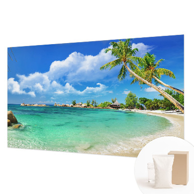 Papel mural texturado decorativo con diseño de paraíso tropical