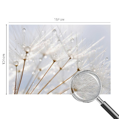 Fotomural decorativo para cabecero de cama con motivo de diente de león en tonos rosados