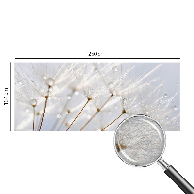 Fotomural decorativo para cabecero de cama con motivo de diente de león en tonos rosados