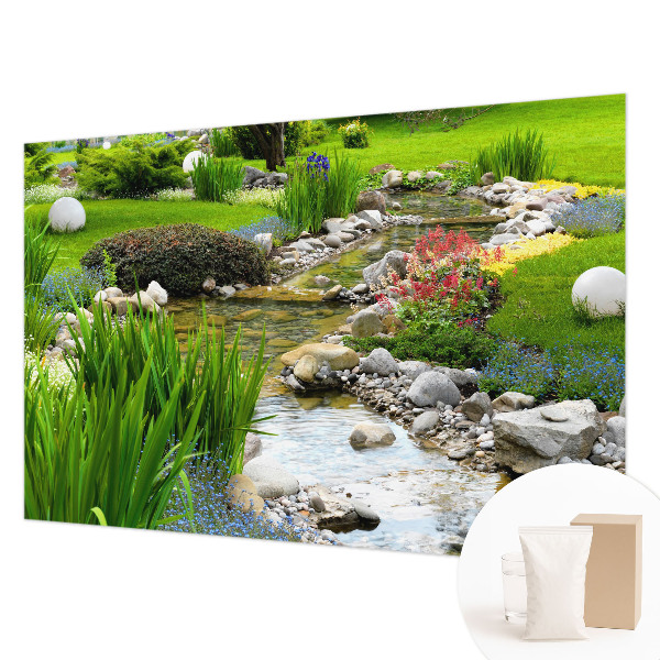 Papel mural texturado decorativo con diseño Jardín idílico