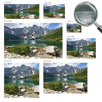 Mural decorativo con motivo de lago de montaña