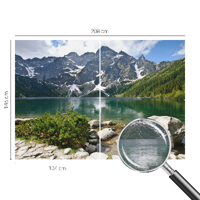 Mural decorativo con motivo de lago de montaña