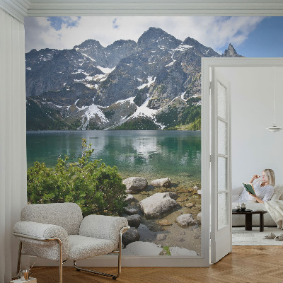 Mural decorativo con motivo de lago de montaña