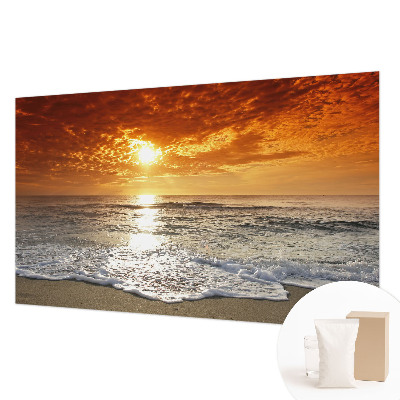 Papel mural con patrón decorativo con diseño de olas del océano