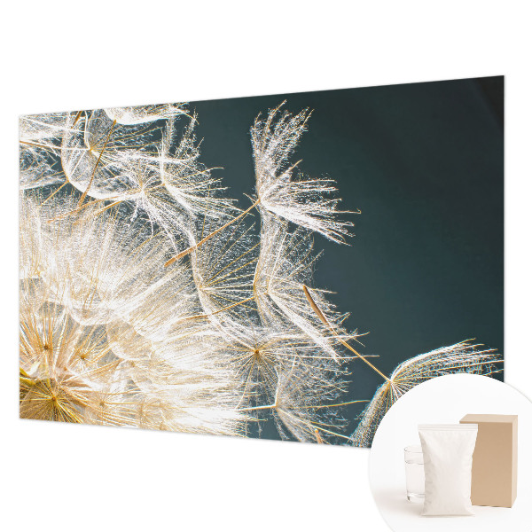 Fotomural decorativo para cabecero de cama con diseño de diente de león que transmite ligereza