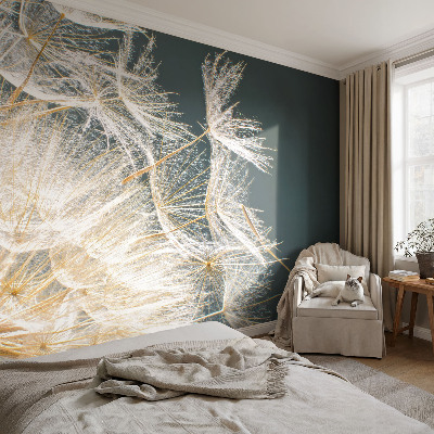 Fotomural decorativo para cabecero de cama con diseño de diente de león que transmite ligereza