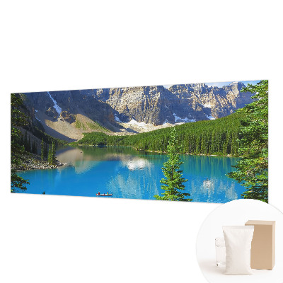 Mural decorativo con un motivo de lago de montaña