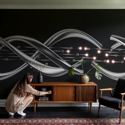 Papel mural texturado decorativo con patrón trenzado