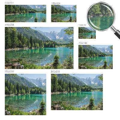 Mural decorativo con diseño de lago verde