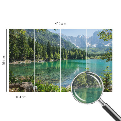 Mural decorativo con diseño de lago verde