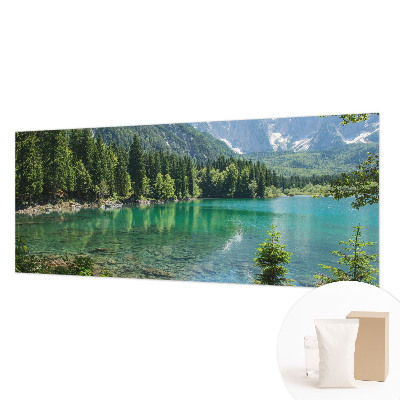 Mural decorativo con diseño de lago verde