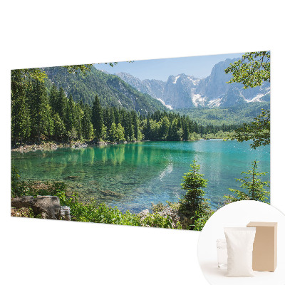 Mural decorativo con diseño de lago verde