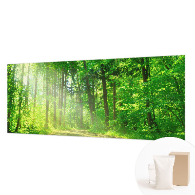 Mural de pared con estampado hermoso con motivo de sendero forestal