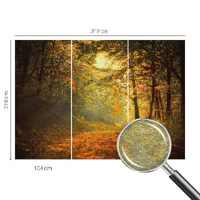 Fotomural decorativo para cabecero de cama con un paisaje otoñal