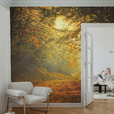 Fotomural decorativo para cabecero de cama con un paisaje otoñal