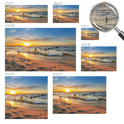 Papel mural con patrón decorativo con diseño 'Atardecer en la playa'