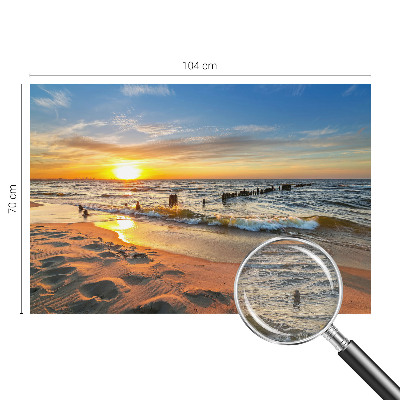 Papel mural con patrón decorativo con diseño 'Atardecer en la playa'