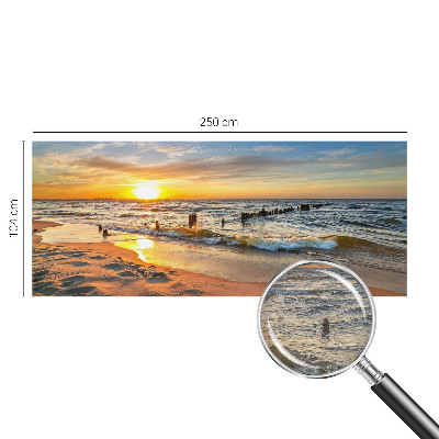 Papel mural con patrón decorativo con diseño 'Atardecer en la playa'