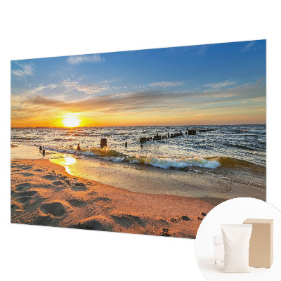 Papel mural con patrón decorativo con diseño 'Atardecer en la playa'