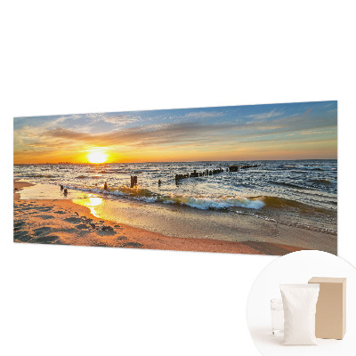 Papel mural con patrón decorativo con diseño 'Atardecer en la playa'