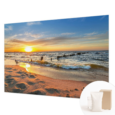 Papel mural con patrón decorativo con diseño 'Atardecer en la playa'