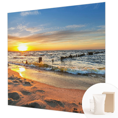 Papel mural con patrón decorativo con diseño 'Atardecer en la playa'