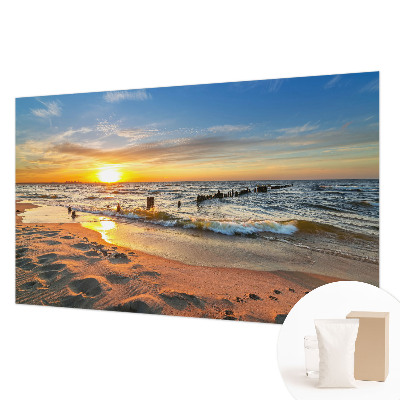 Papel mural con patrón decorativo con diseño 'Atardecer en la playa'