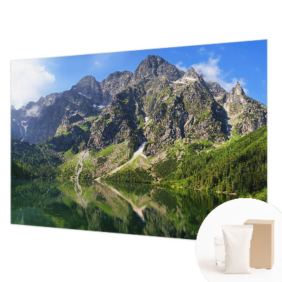 Mural de pared con estampado hermoso con un motivo de montañas pintorescas