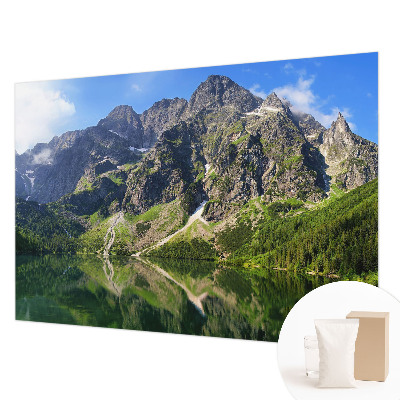 Mural de pared con estampado hermoso con un motivo de montañas pintorescas