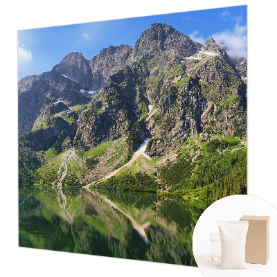 Mural de pared con estampado hermoso con un motivo de montañas pintorescas