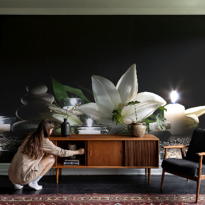 Papel mural texturado decorativo con una escena relajante