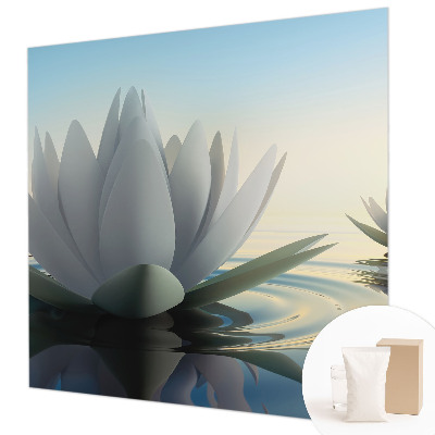Mural decorativo con motivo de nenúfares