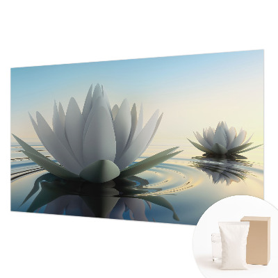 Mural decorativo con motivo de nenúfares