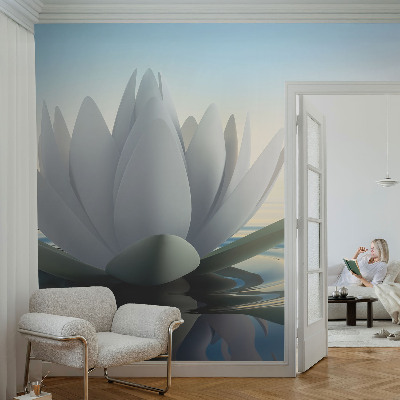 Mural decorativo con motivo de nenúfares