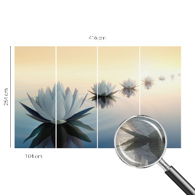 Fotomural decorativo para cabecero de cama con diseño 'Vista tranquila' para dormitorio