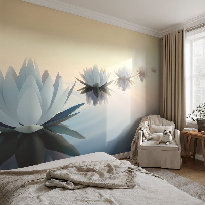 Fotomural decorativo para cabecero de cama con diseño 'Vista tranquila' para dormitorio