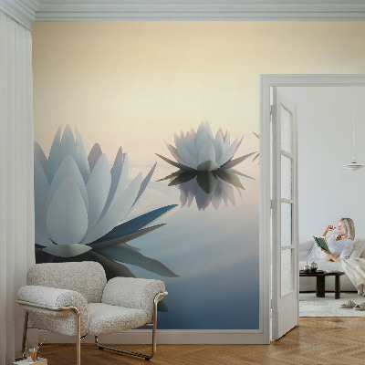 Fotomural decorativo para cabecero de cama con diseño 'Vista tranquila' para dormitorio