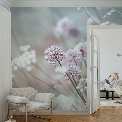Mural de pared con estampado hermoso con diseño de flores silvestres