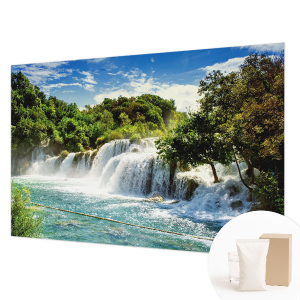 Papel mural texturado decorativo con diseño de cascada para un efecto llamativo