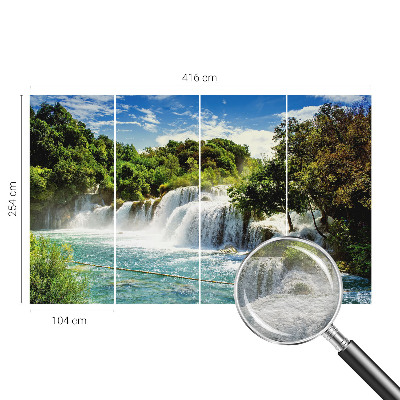 Papel mural texturado decorativo con diseño de cascada para un efecto llamativo