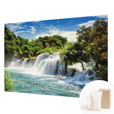 Papel mural texturado decorativo con diseño de cascada para un efecto llamativo