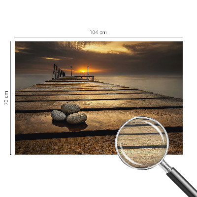Mural decorativo con diseño de atardecer