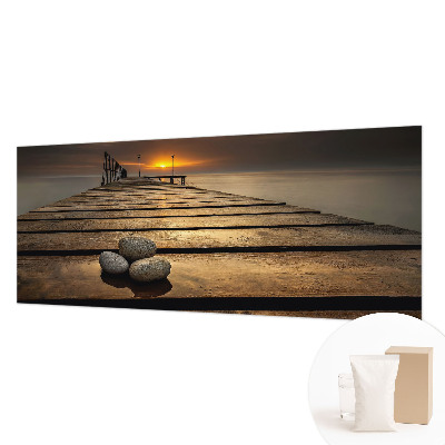 Mural decorativo con diseño de atardecer
