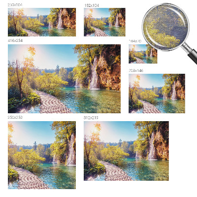 Papel mural texturado decorativo con un motivo de paisaje natural