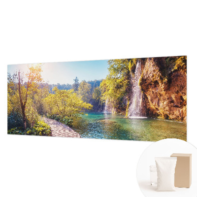 Papel mural texturado decorativo con un motivo de paisaje natural