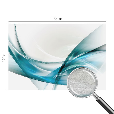 Mural decorativo con diseño de olas azules